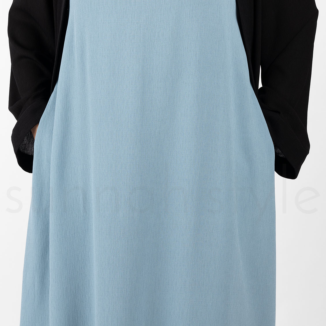 Sunnah Style Brushed Sleeveless Abaya Sky Blue